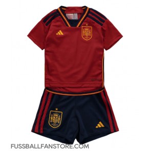 Spanien Replik Heimtrikot Kinder WM 2022 Kurzarm (+ Kurze Hosen)